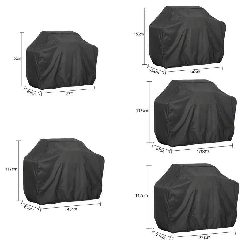 Waterproof BBQ Cover Outdoor Dustproof 210D Oxford Cloth Barbecue Grill Stove Protective Cover - Size M: 150x100x60cm-Cellmalls
