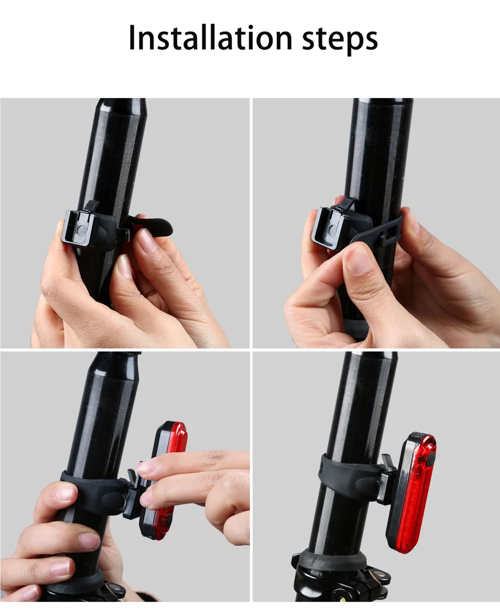 WEST BIKING YP0701384 Night Cycling Bicycle Headlight Digital Display Bike Front Light with Tail Light-Cellmalls