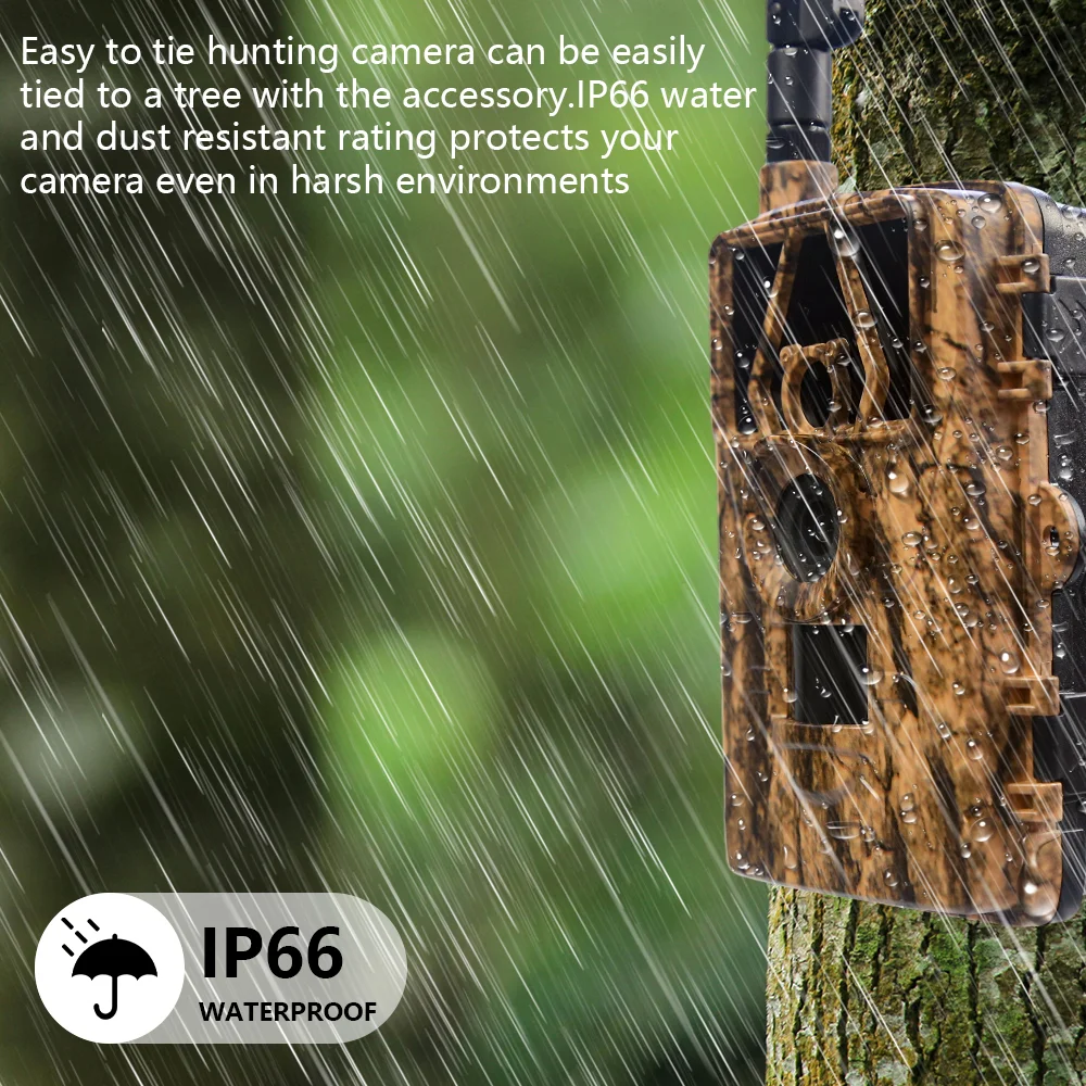 PR801LTE 4G Trail Camera 60MP 8K 0.2S Trigger Hunting Camera with IP66 Waterproof for Wildlife Monitoring - EU Version-Cellmalls