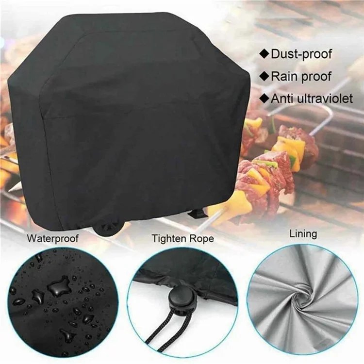 420D Oxford Cloth Barbecue Grill Cover Outdoor Waterproof Dustproof BBQ Grill Cover, 127.5x105x53.3cm-Cellmalls