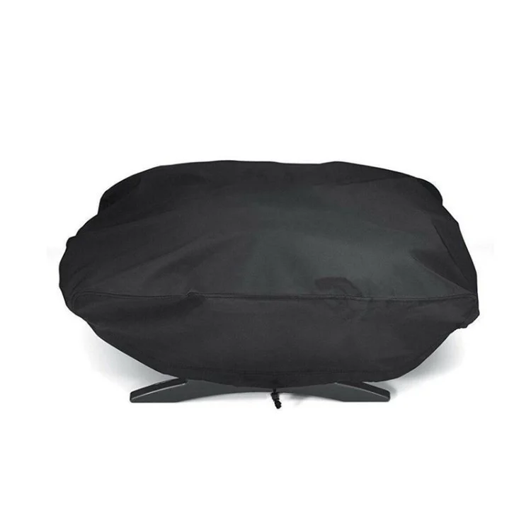 For Weber 7110 Q1000 Series Oven Hood 67.1x44x32cm 420D Dust-proof Waterproof  BBQ Grill Cover - Black-Cellmalls