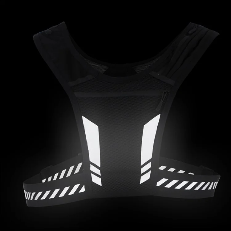 Running Vest Chest Phone Holder Adjustable Waistband Reflective Training Workout Gear with Multiple Pockets-Cellmalls