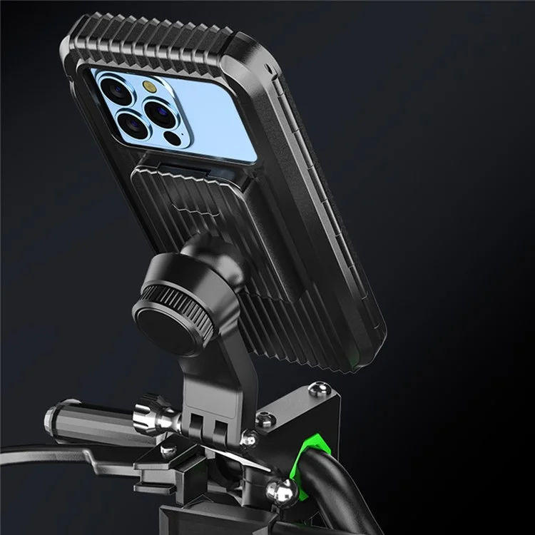 Z009A Bike Motorcycle Handlebar Mount Phone Holder Waterproof Cycling Mobile Phone Case Bracket-Cellmalls