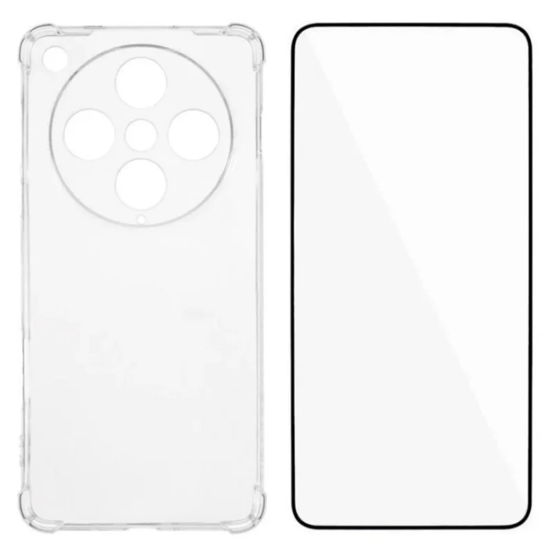 For Oppo Find X8 Pro 5G TPU Case WANLONFENG WL3 Series 1.5mm Phone Cover with Tempered Glass Film - Transparent-Cellmalls