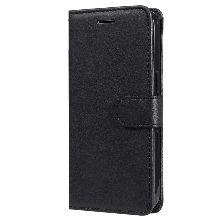 For Oppo Reno12 F 4G Case Solid Color Leather Mobile Cover Wallet Stand with Strap - Black-Cellmalls