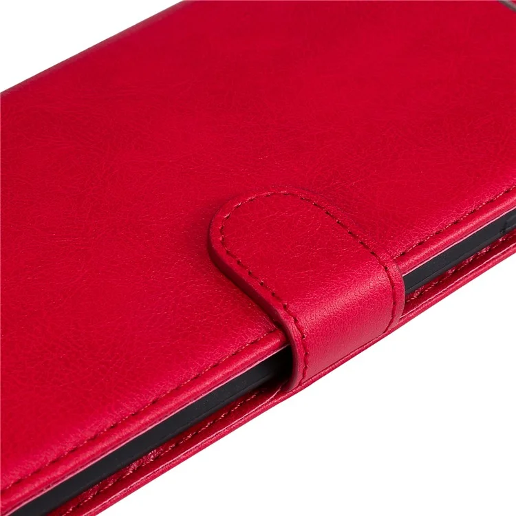 For Oppo Reno12 Pro 5G (China) / (Global) Case Solid Color Leather Mobile Cover Wallet Stand with Strap - Red-Cellmalls