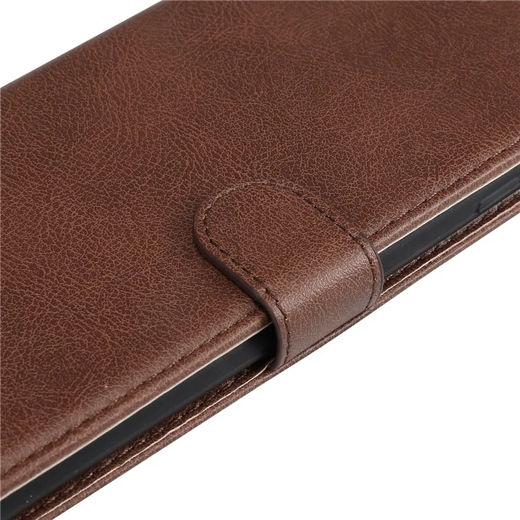 For Oppo A3x 4G / 5G (India) / A3 4G / 5G / A60 5G / A40 4G / A40M 4G Case Solid Color Leather Mobile Cover Wallet Stand with Strap - Brown-Cellmalls