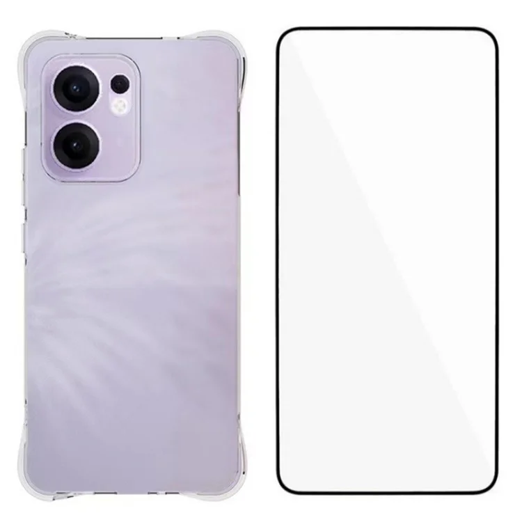 WANLONFENG WL Series for Oppo Reno13 F 5G Case 2.0mm TPU Phone Cover with Tempered Glass Film-Cellmalls