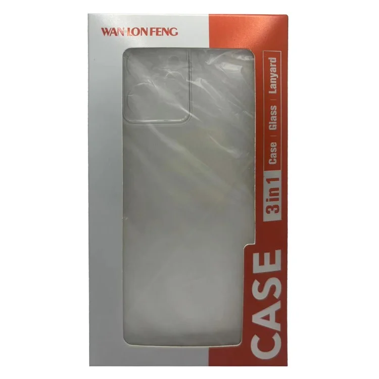 WANLONFENG WL Series for Oppo Reno13 F 5G Case 2.0mm TPU Phone Cover with Tempered Glass Film-Cellmalls