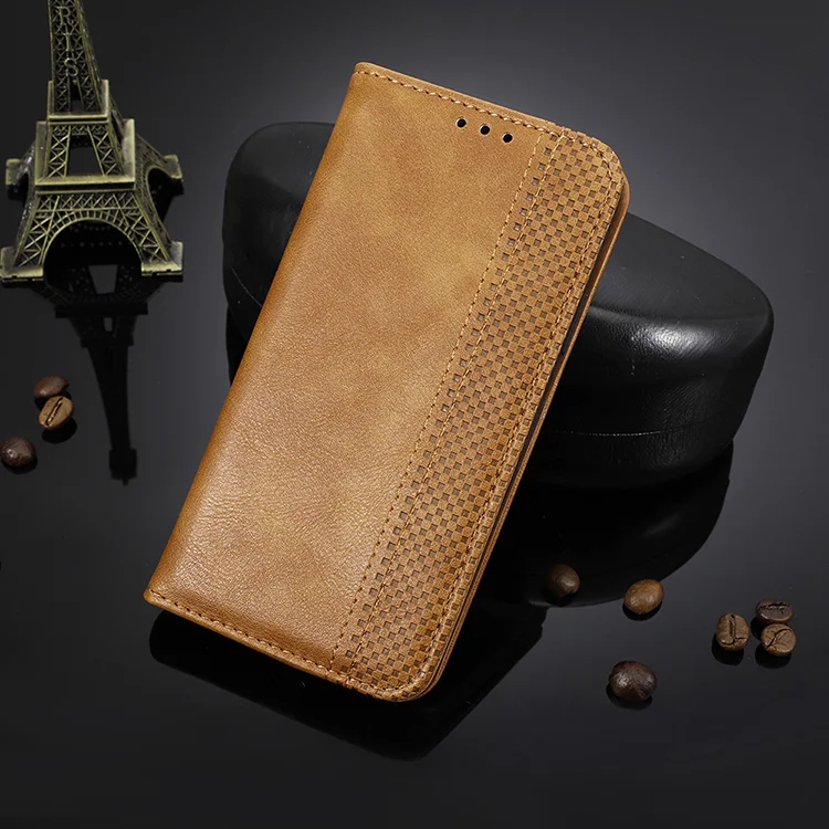 Vintage Style Magnetic Closure Leather Phone Case with Wallet Stand Design for Oppo Reno6 Pro 5G (MediaTek) - Black-Cellmalls