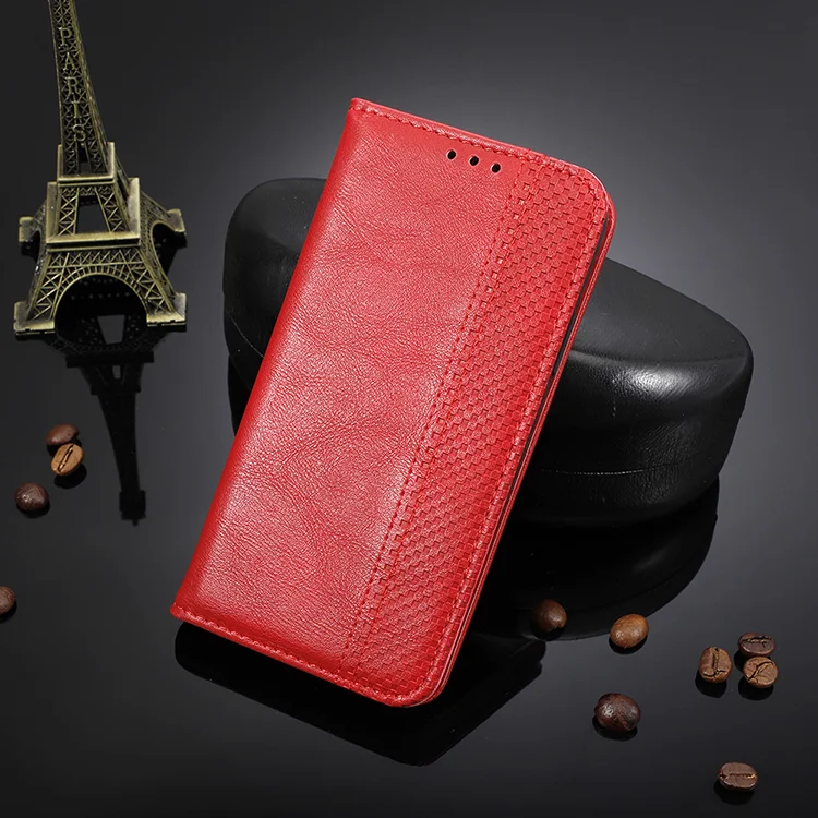 Vintage Style Magnetic Closure Leather Phone Case with Wallet Stand Design for Oppo Reno6 Pro 5G (MediaTek) - Black-Cellmalls
