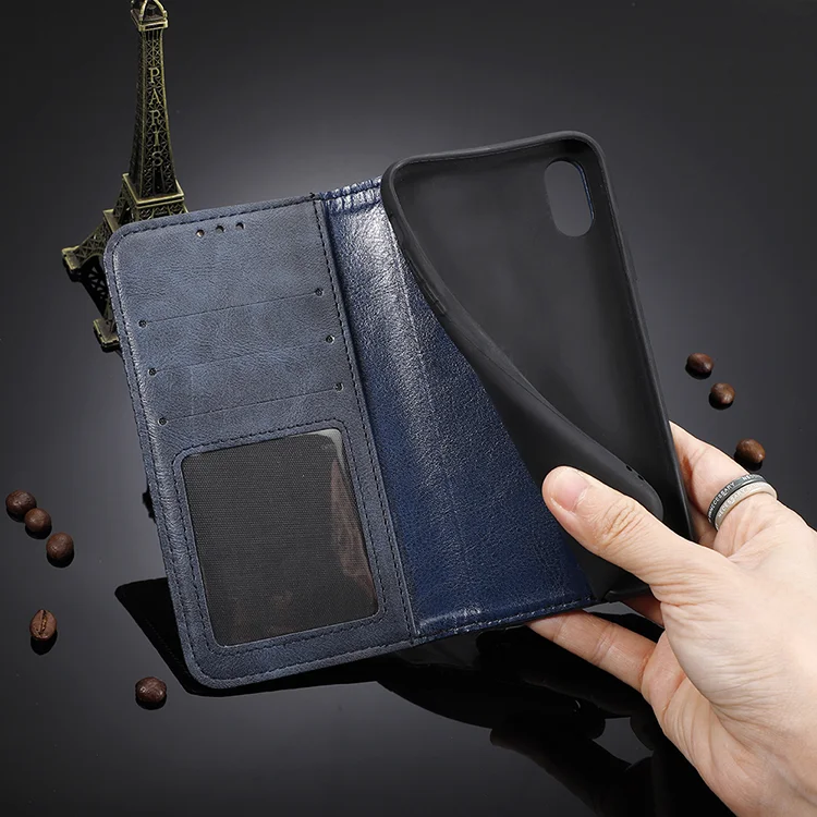 Vintage Style Magnetic Closure Leather Phone Case with Wallet Stand Design for Oppo Reno6 Pro 5G (MediaTek) - Black-Cellmalls