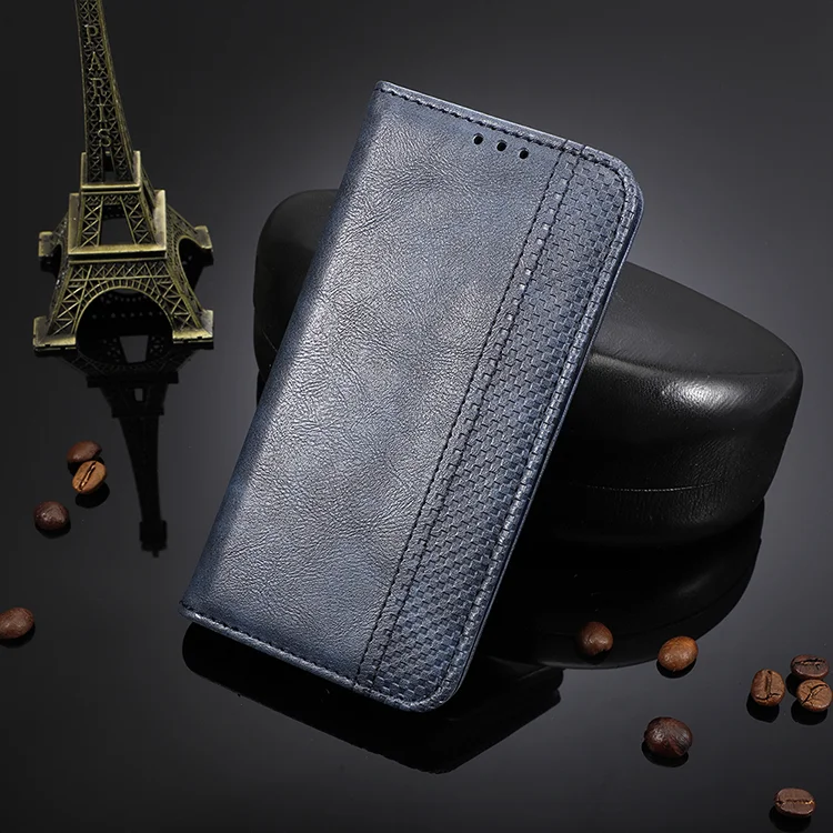 Wallet Stand Design Vintage Style Magnetic Auto-absorbed Leather Phone Case for Oppo Reno6 Pro+ 5G/Pro 5G (Snapdragon) - Black-Cellmalls