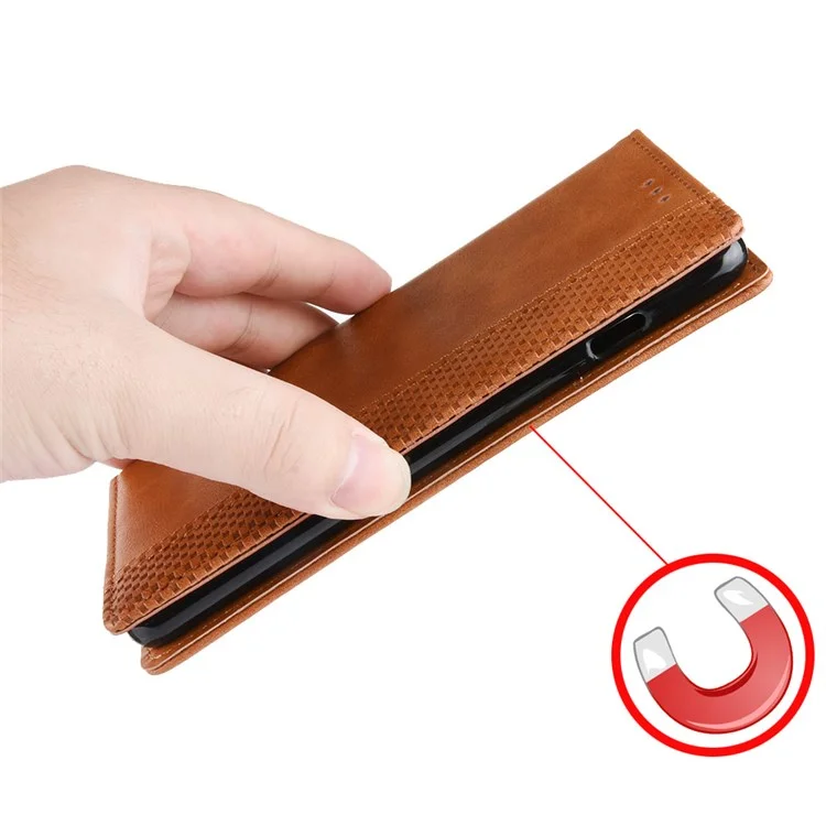 For Oppo Reno8 Pro+ 5G / Reno8 Pro+ 5G (Global Version) Retro Texture PU Leather Stand Wallet Cover Magnetic Auto Closing Phone Case - Brown-Cellmalls