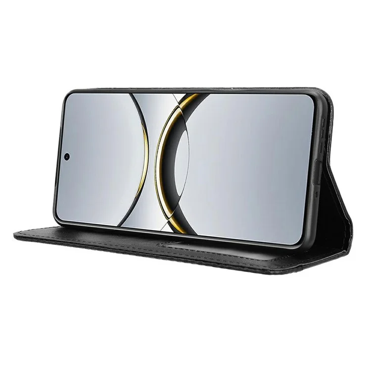 For Oppo Find X8 Pro 5G Leather Case Wallet Stand Retro Texture Phone Cover - Black-Cellmalls