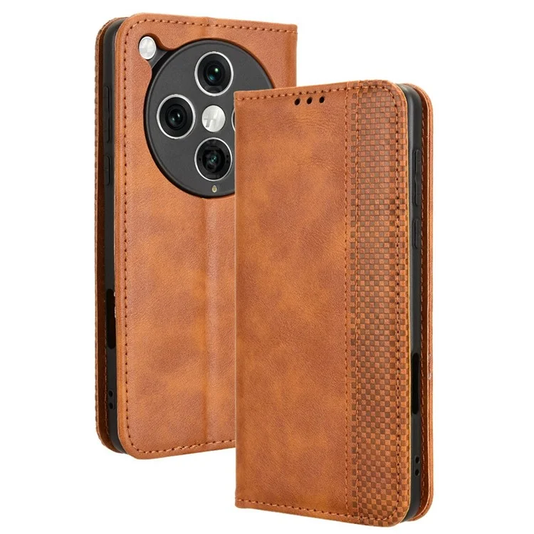 For Oppo Find X8 Pro 5G Leather Case Wallet Stand Retro Texture Phone Cover - Black-Cellmalls