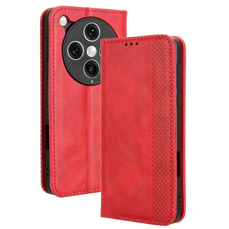 For Oppo Find X8 Pro 5G Leather Case Wallet Stand Retro Texture Phone Cover - Black-Cellmalls