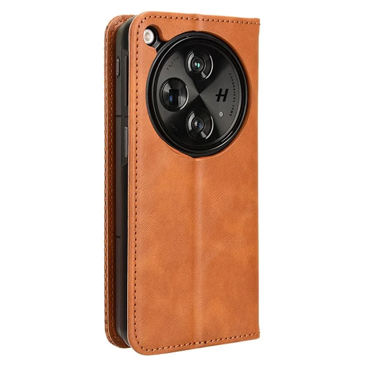 Retro Series For Oppo Find N3 5G / OnePlus Open Case Card Slots PU Leather Phone Covers - Brown-Cellmalls