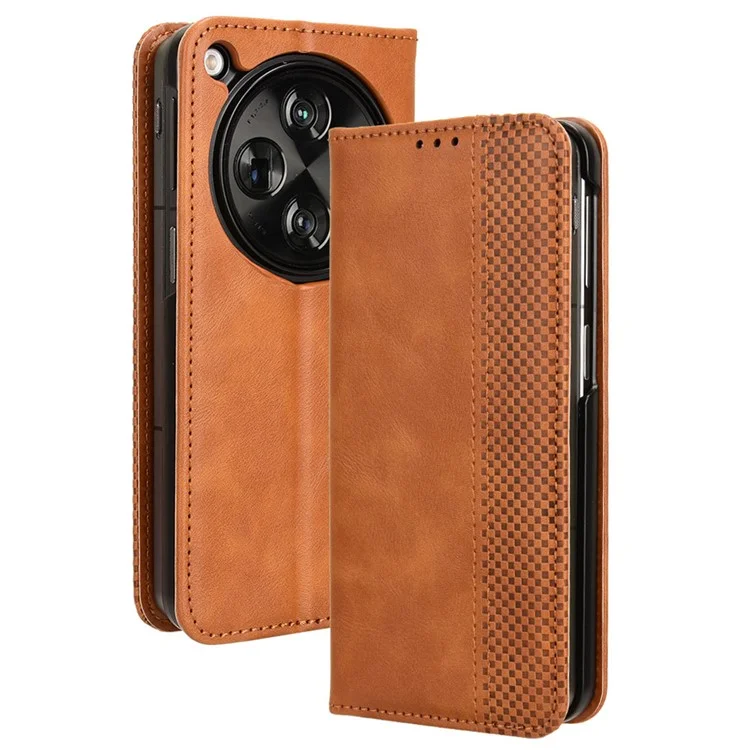 Retro Series For Oppo Find N3 5G / OnePlus Open Case Card Slots PU Leather Phone Covers - Brown-Cellmalls