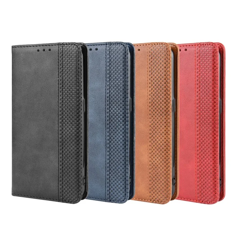 Vintage Style Leather Phone Wallet Casing for Oppo A7/AX7/AX5S/A5S - Black-Cellmalls