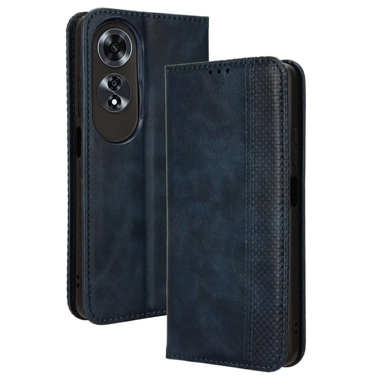 For Oppo A60 4G Leather Case Magnetic Closing Phone Cover with Wallet - Black-Cellmalls