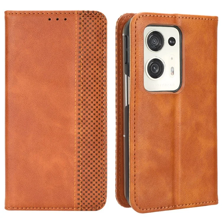 For Oppo Find N2 5G PU Leather Phone Case Full Protection Retro Phone Cover - Brown-Cellmalls