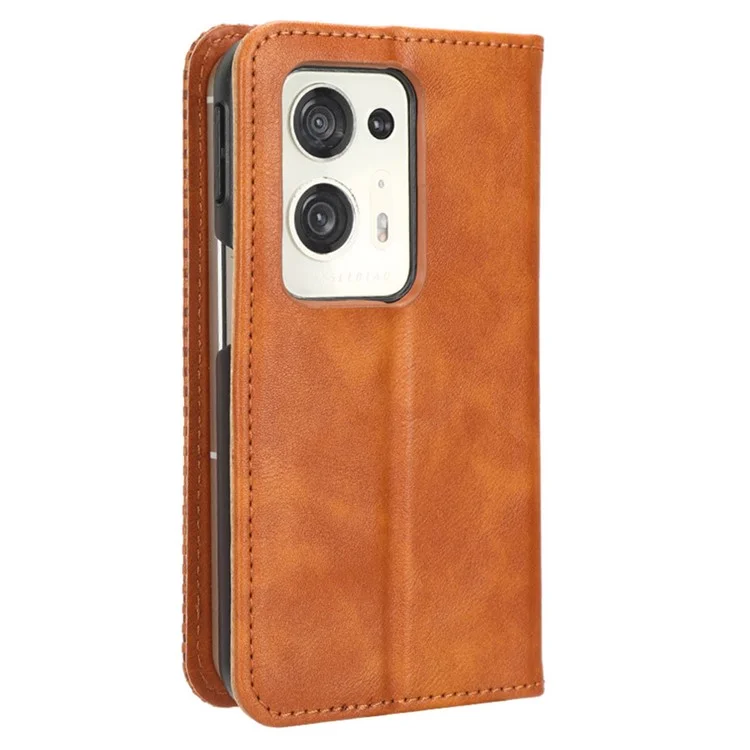 For Oppo Find N2 5G PU Leather Phone Case Full Protection Retro Phone Cover - Brown-Cellmalls