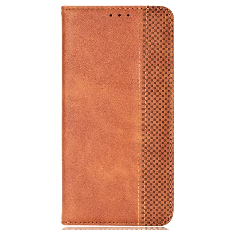 For OPPO Reno12 F 5G / Oppo F27 5G Case Retro PU Leather Wallet Phone Cover Stand - Brown-Cellmalls
