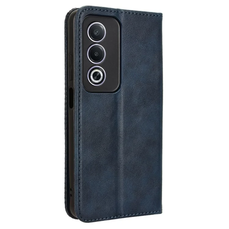 For Oppo A80 5G / A3 Pro (Global) 5G / K12x 5G (India) / A3x 5G (China) Case PU Leather Wallet Phone Cover Stand View - Blue-Cellmalls