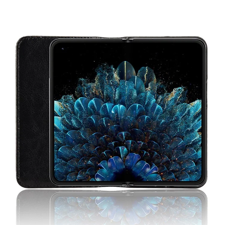 For Oppo Find N Imprinted Mosaic Magnetic Absorption PU Leather Case Stand Wallet Inner Soft TPU Book Cover - Black-Cellmalls