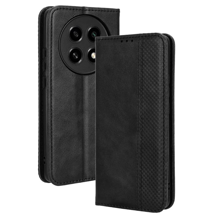For Oppo A2 Pro 5G Case Retro PU Leather Phone Cover with Wallet Stand - Brown-Cellmalls