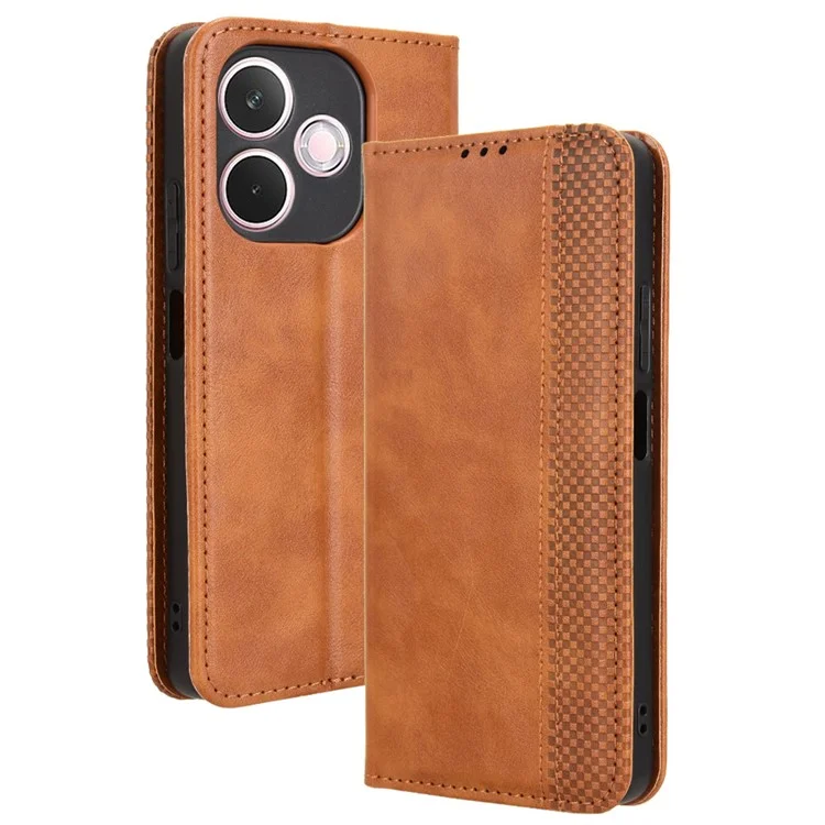 For Oppo A5 Pro 4G (Global) / 5G (Global) / A5 Energy 5G (China) Case Wallet Stand Retro Texture Leather Phone Cover - Black-Cellmalls