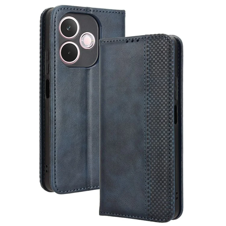 For Oppo A5 Pro 4G (Global) / 5G (Global) / A5 Energy 5G (China) Case Wallet Stand Retro Texture Leather Phone Cover - Black-Cellmalls
