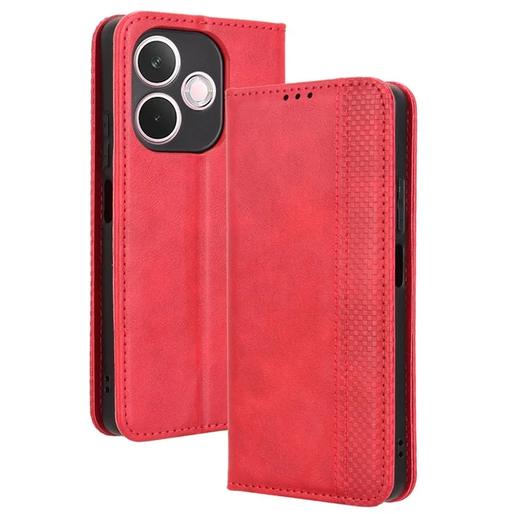 For Oppo A5 Pro 4G (Global) / 5G (Global) / A5 Energy 5G (China) Case Wallet Stand Retro Texture Leather Phone Cover - Black-Cellmalls
