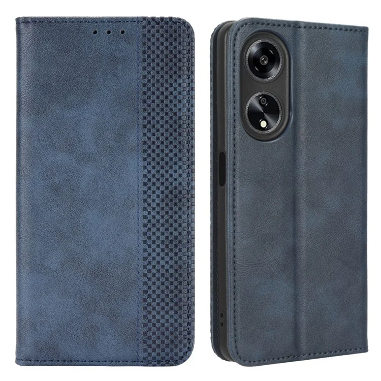 For Oppo A1 5G / A98 5G / F23 5G PU Leather Cover Stand Wallet Retro Magnetic Closure Mobile Phone Case - Brown-Cellmalls