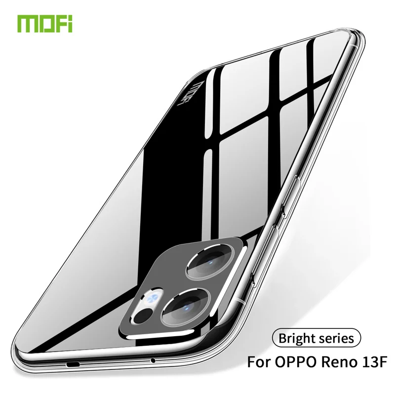 For Oppo Reno13 F 4G / Oppo Reno13 F 5G Clear Phone Case MOFI Ultra-Thin TPU Phone Back Cover - Transparent-Cellmalls