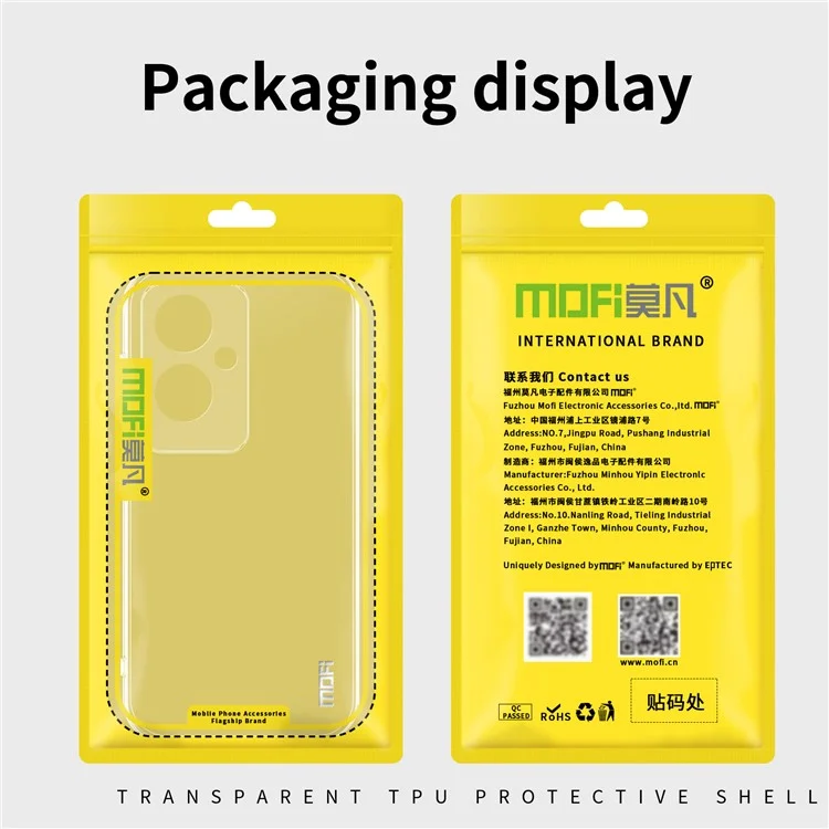 MOFI For Oppo Reno11 F 5G Case Flexible TPU Transparent Phone Cover-Cellmalls