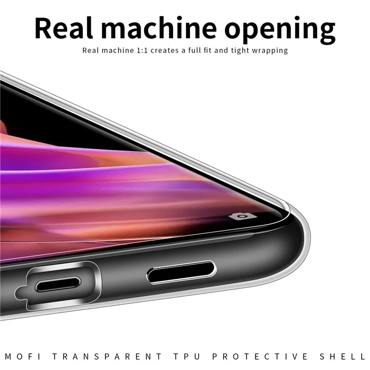 MOFI Transparent Phone Case For Oppo Reno9 5G / Reno9 Pro 5G, Shockproof TPU Mobile Phone Cover-Cellmalls