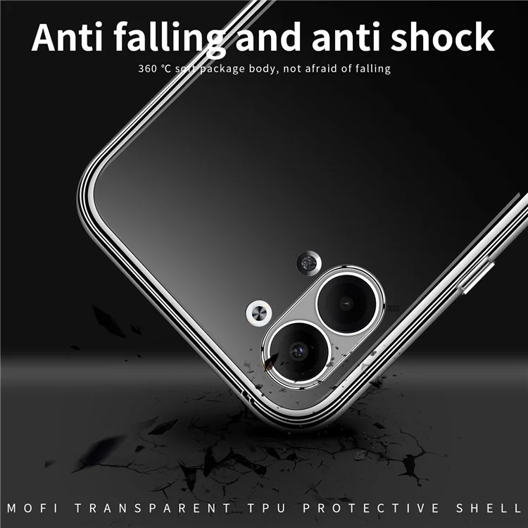 MOFI Transparent Phone Case For Oppo Reno9 5G / Reno9 Pro 5G, Shockproof TPU Mobile Phone Cover-Cellmalls