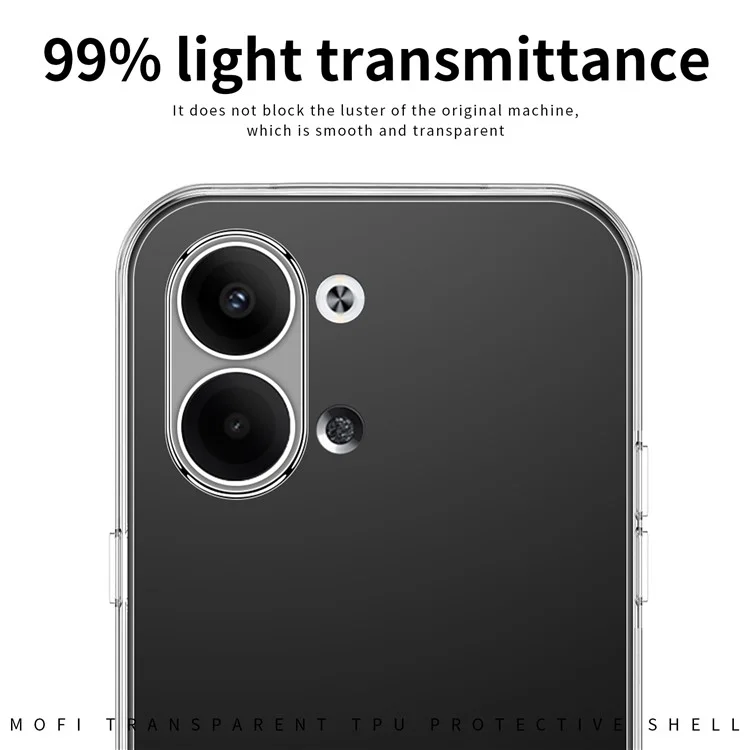 MOFI Transparent Phone Case For Oppo Reno9 5G / Reno9 Pro 5G, Shockproof TPU Mobile Phone Cover-Cellmalls