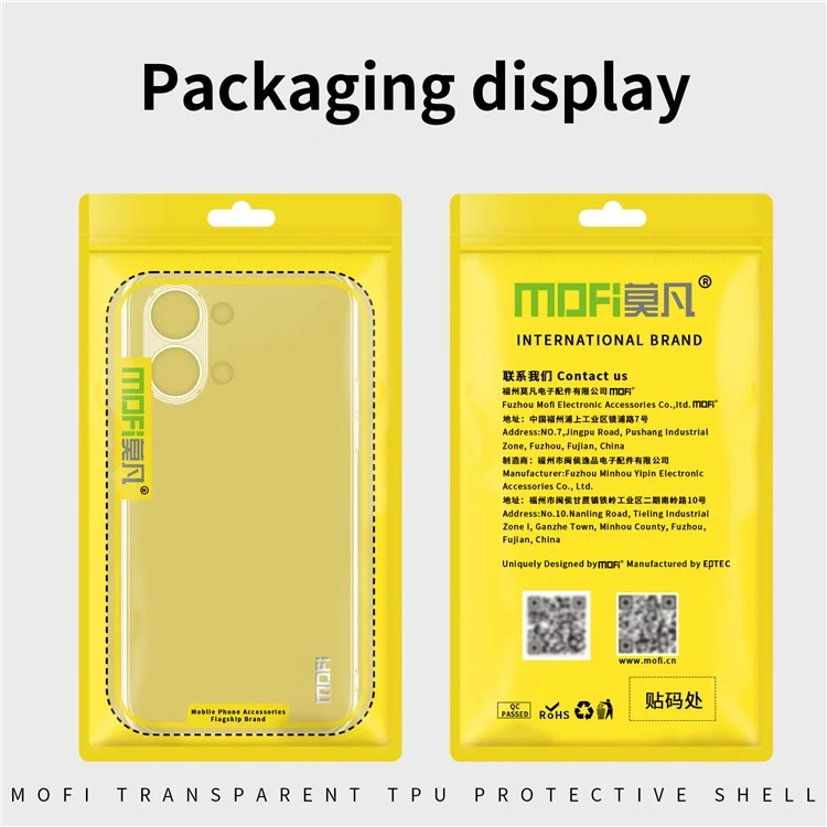 MOFI Transparent Phone Case For Oppo Reno9 5G / Reno9 Pro 5G, Shockproof TPU Mobile Phone Cover-Cellmalls