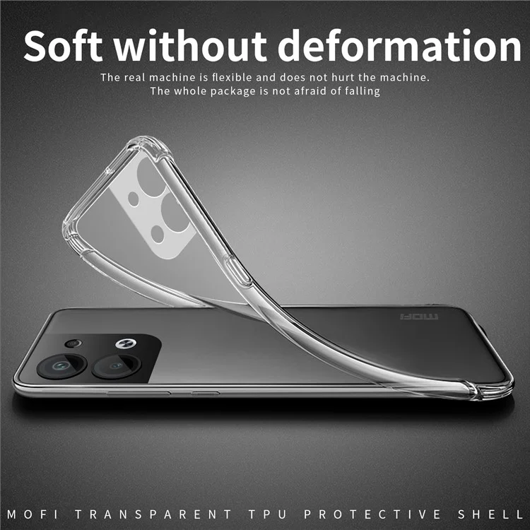 MOFI Back Shell for Oppo Reno9 Pro+ 5G, Shock-absorbing TPU Phone Case High Transparency Protective Cover-Cellmalls