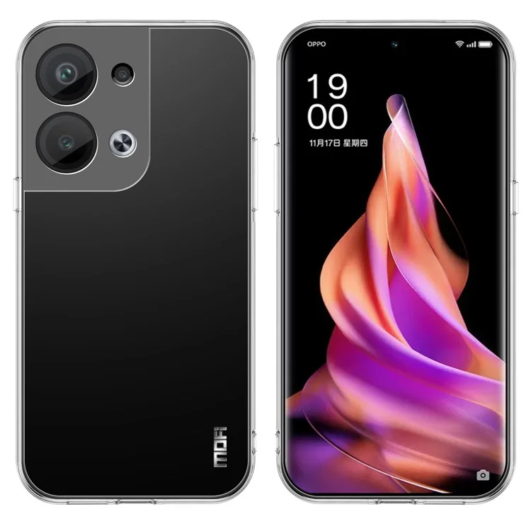 MOFI Back Shell for Oppo Reno9 Pro+ 5G, Shock-absorbing TPU Phone Case High Transparency Protective Cover-Cellmalls