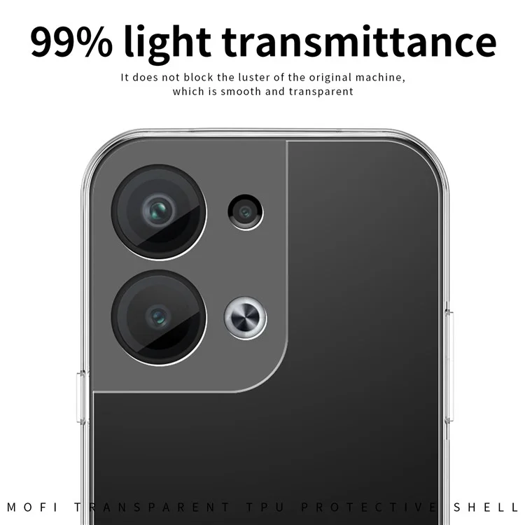 MOFI Back Shell for Oppo Reno9 Pro+ 5G, Shock-absorbing TPU Phone Case High Transparency Protective Cover-Cellmalls