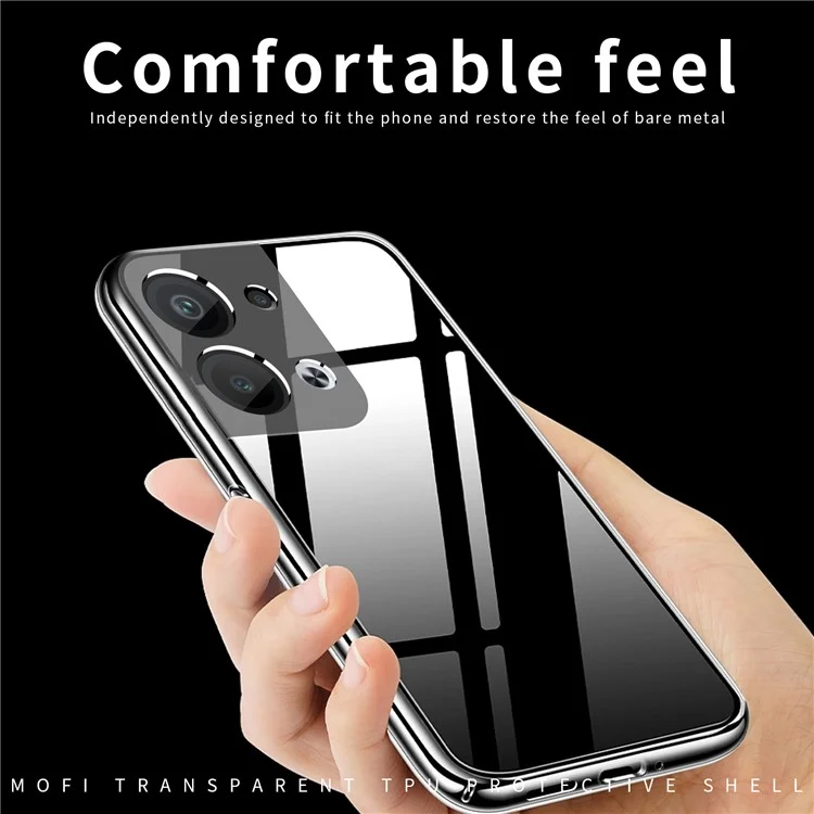 MOFI Back Shell for Oppo Reno9 Pro+ 5G, Shock-absorbing TPU Phone Case High Transparency Protective Cover-Cellmalls