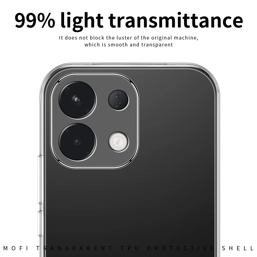 For Oppo K13 5G Clear Phone Case MOFI Ultra-Thin TPU Phone Back Cover - Transparent-Cellmalls