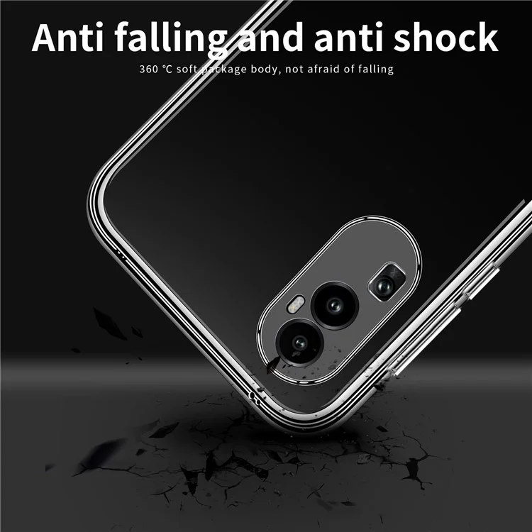 MOFI For Oppo Reno10 Pro+ 5G Phone TPU Case Anti-scratch Transparent Cell Phone Cover-Cellmalls