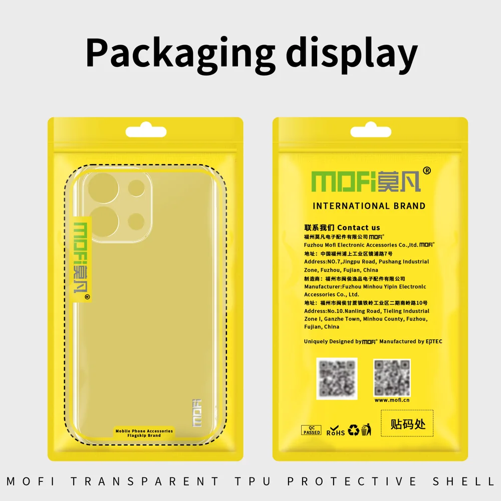 For Oppo K13 5G Clear Phone Case MOFI Ultra-Thin TPU Phone Back Cover - Transparent-Cellmalls