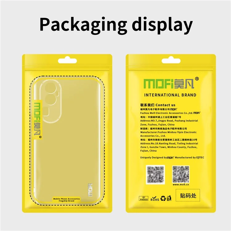 MOFI For Oppo Reno10 Pro+ 5G Phone TPU Case Anti-scratch Transparent Cell Phone Cover-Cellmalls