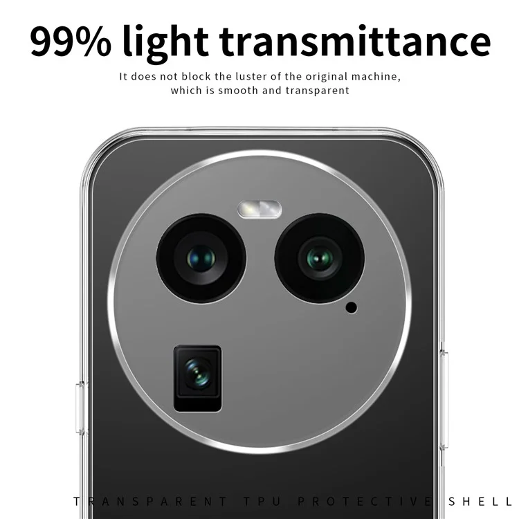 MOFI For Oppo Find X6 Transparent Soft TPU Protective Case Shockproof Phone Cover-Cellmalls